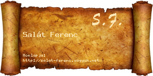 Salát Ferenc névjegykártya