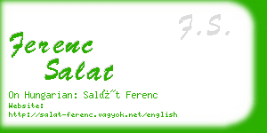 ferenc salat business card